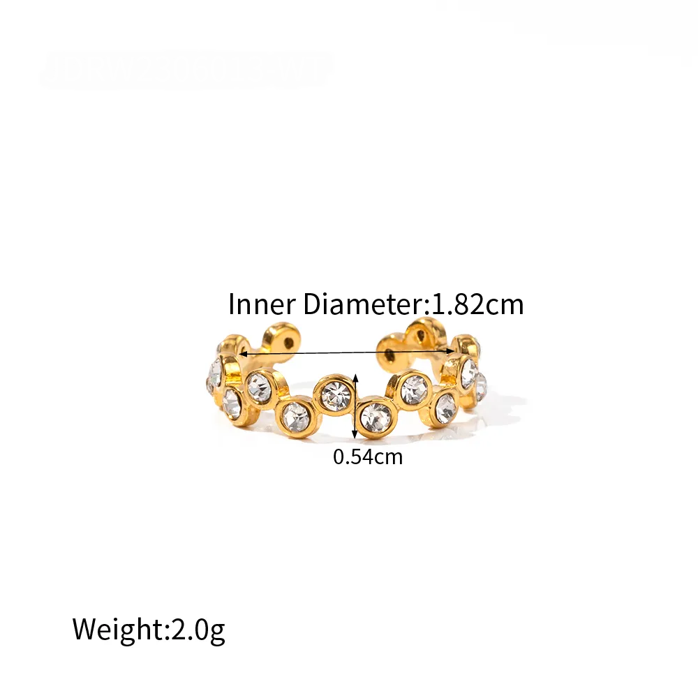 Gold Plated Anti-Tarnish Adjustable Ring
