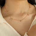18K Gold Plated Bezel Charm Necklace