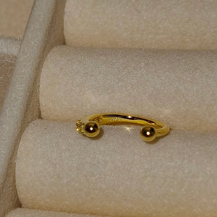 Gold-Plated 925 Sterling Silver Nose Pin (Non-Piercing)