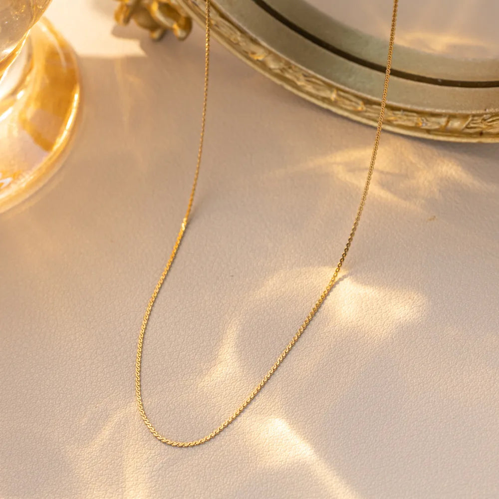 18K Gold Plated Minimal S Chain