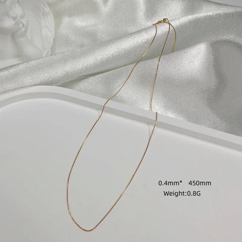 22K Gold Plated 925 Silver Box Chain