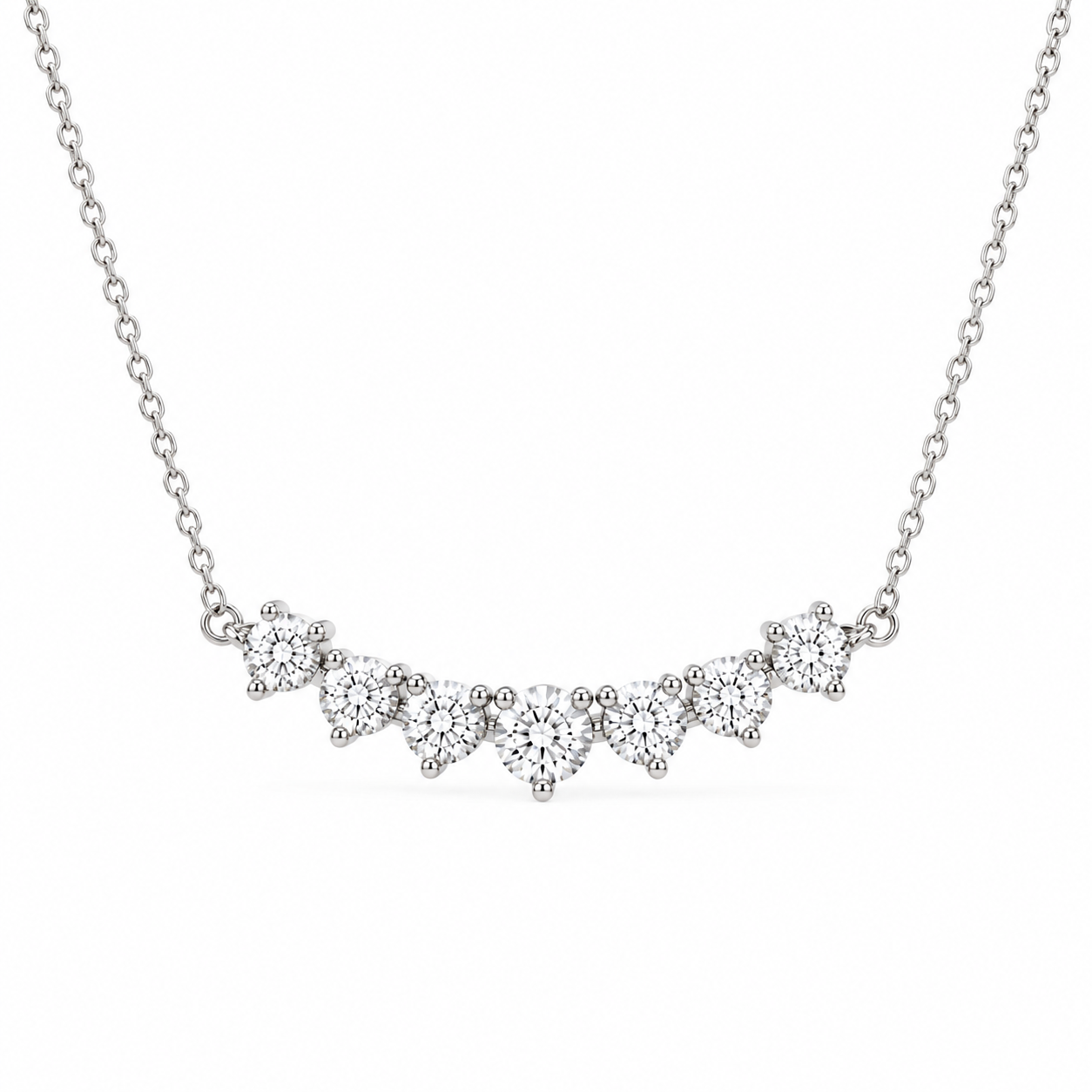 White Gold Plated 925 Silver Necklace