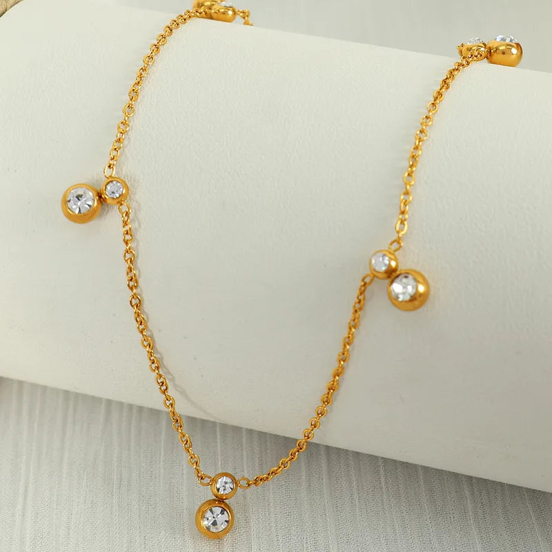 18K Gold Plated Bezel Charm Necklace