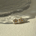 18K Gold Plated Floral Stud Earrings