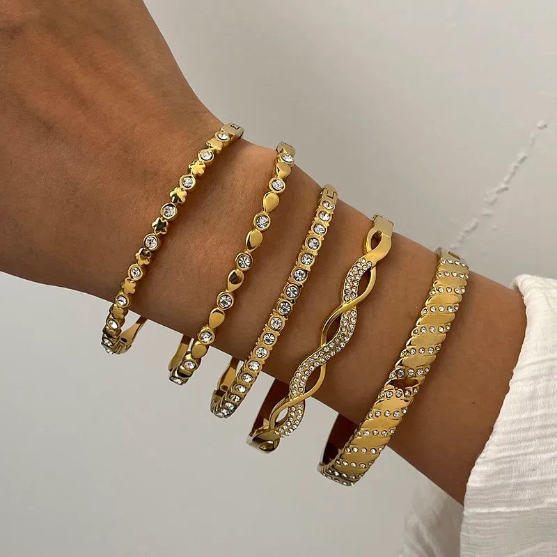 18K Gold Plated Bangles Bracelet