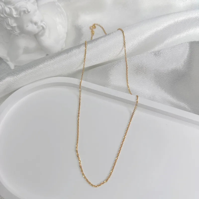22K Gold Plated O Shaped 925 Silver Chain