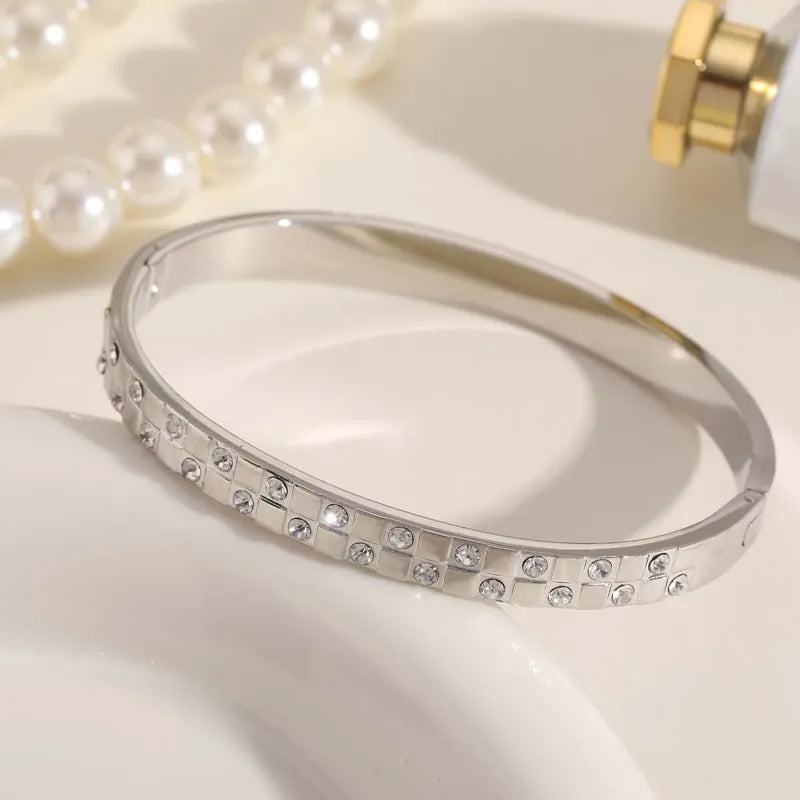 Silver Toned Anti Tarnish Bangle Bracelet