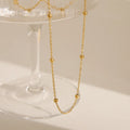 18K Gold Plated Side Beads Chain