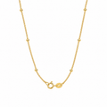 18K Gold Plated 925 Silver Side Beads Necklace