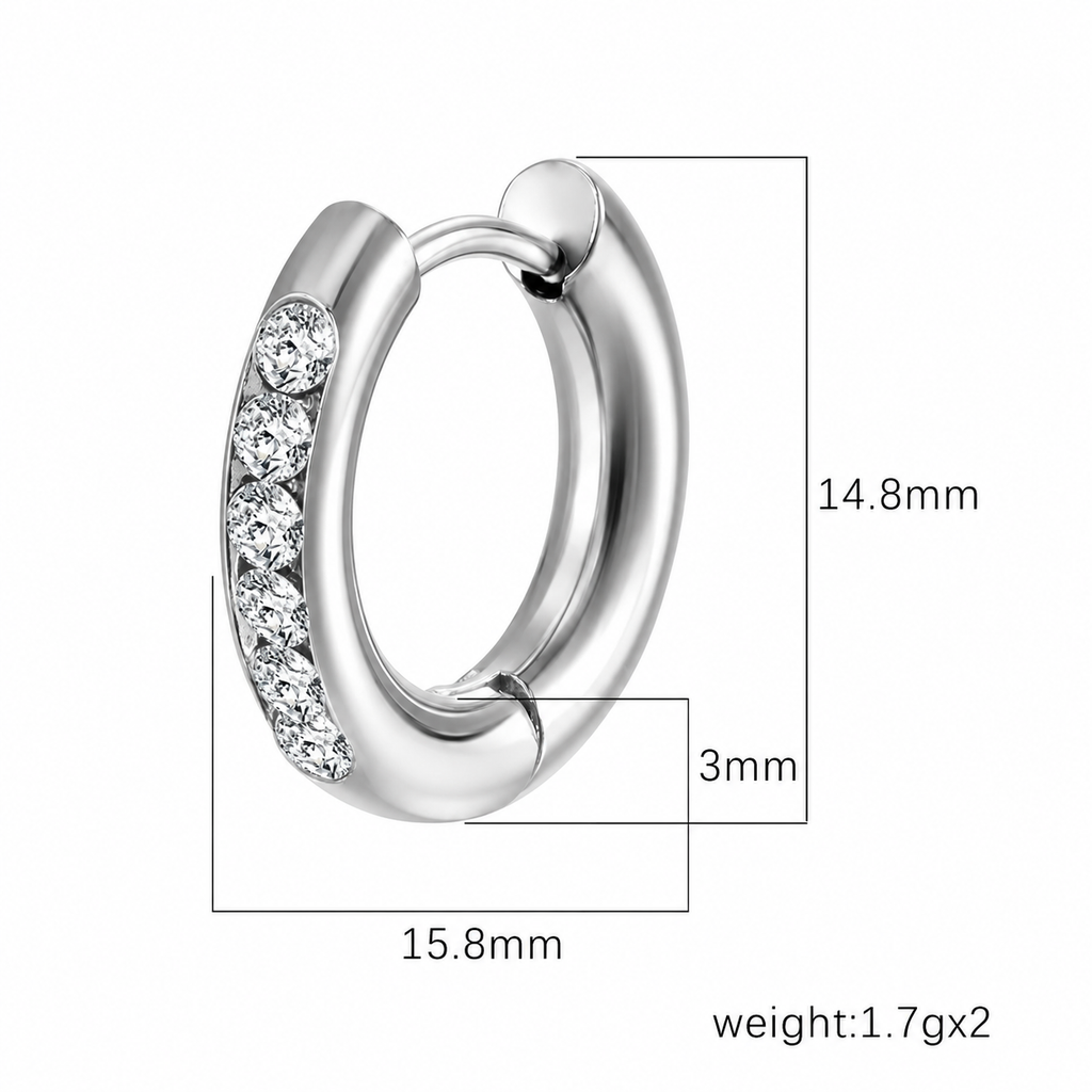 Anti Tarnish Steel Hoop Earrings