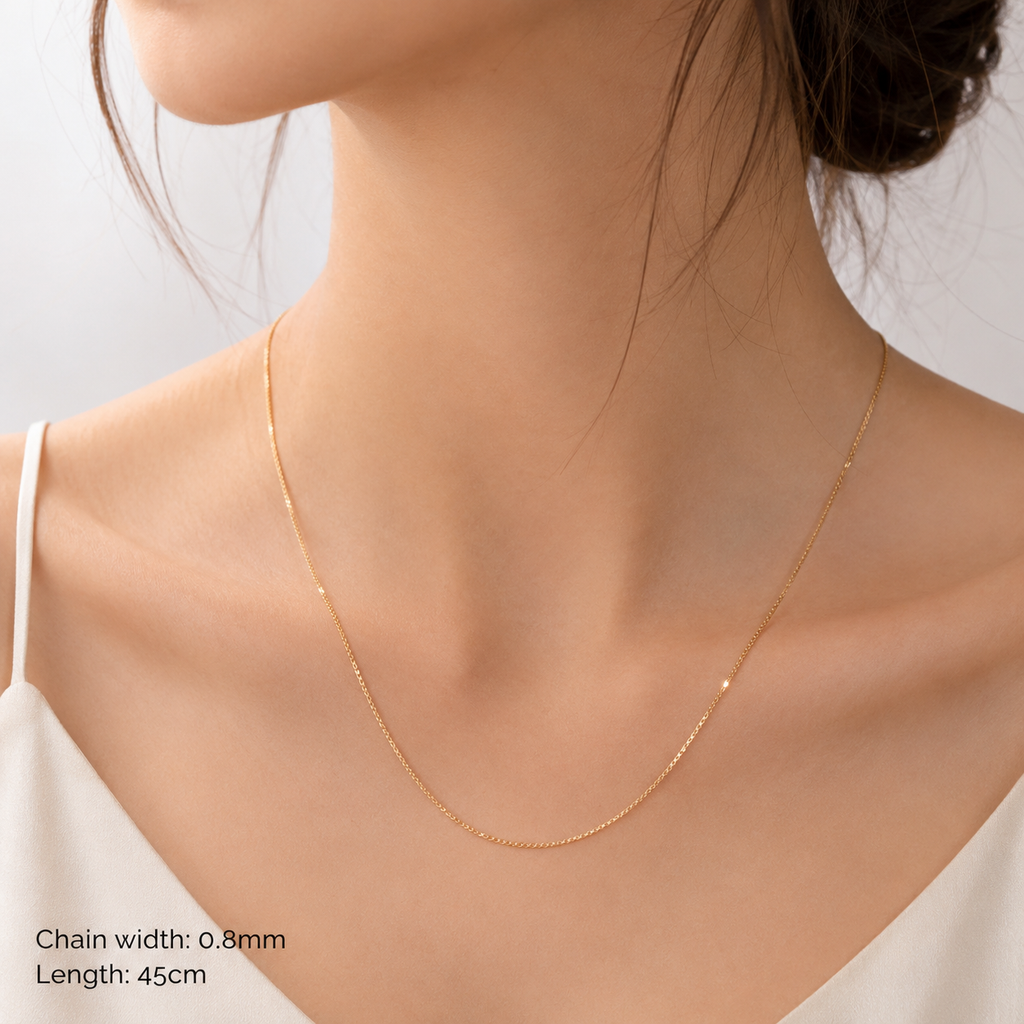 18K Gold Plated Minimal S Chain