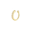 Gold-Plated 925 Sterling Silver Nose Pin (Non-Piercing)