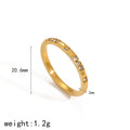 18K Gold Plated Nine Stone Ring