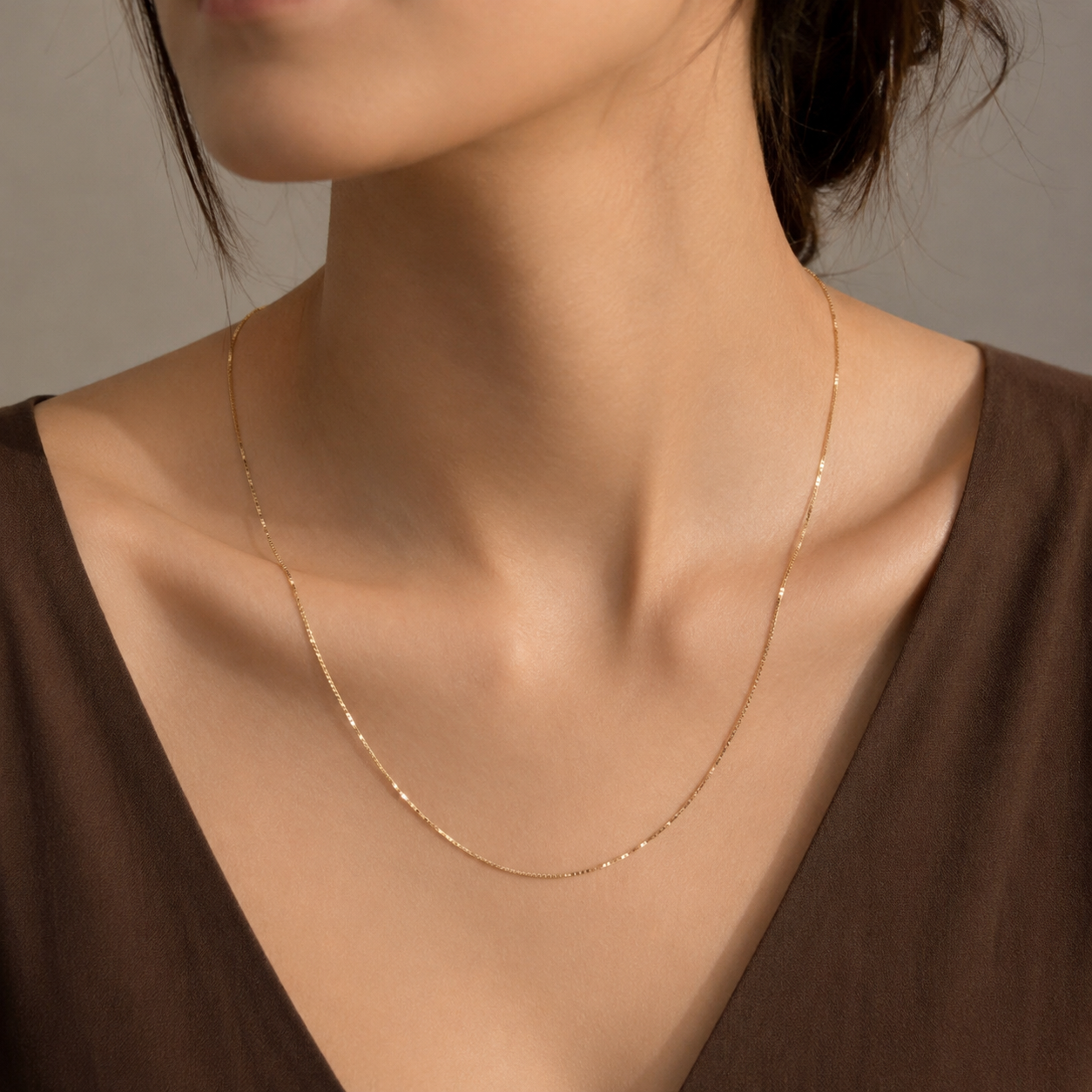 22K Gold Plated 925 Silver Box Chain