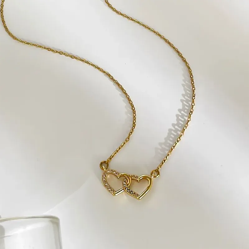 18K Gold Plated Heart Shape Pendant Necklace