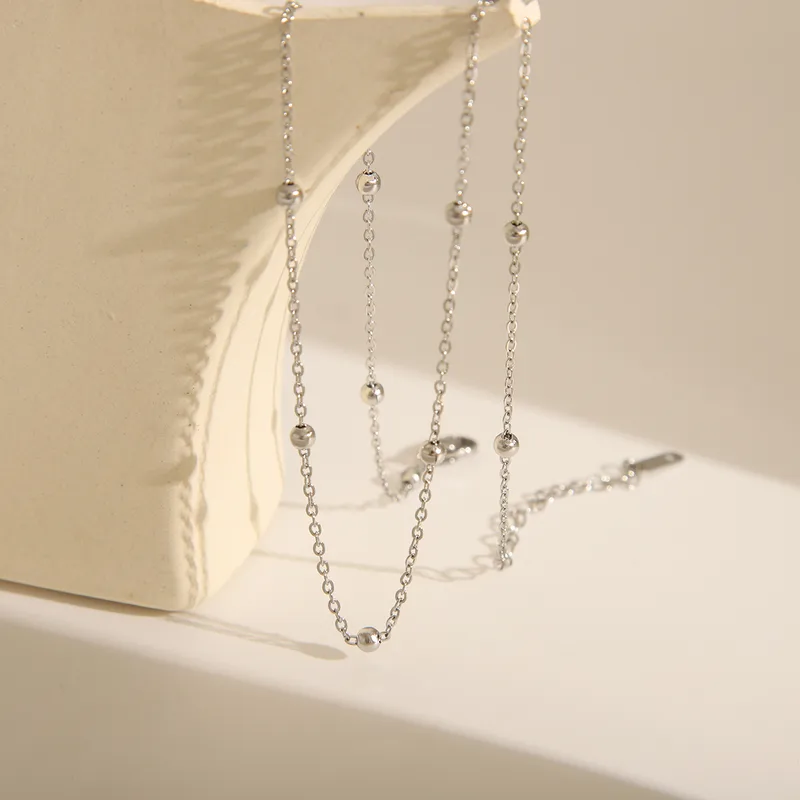 Silver Tone Beads Chain